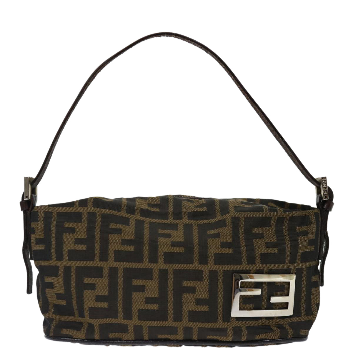 Luxury FendiZucca Canvas Hand Bag Brown Blackyk11574