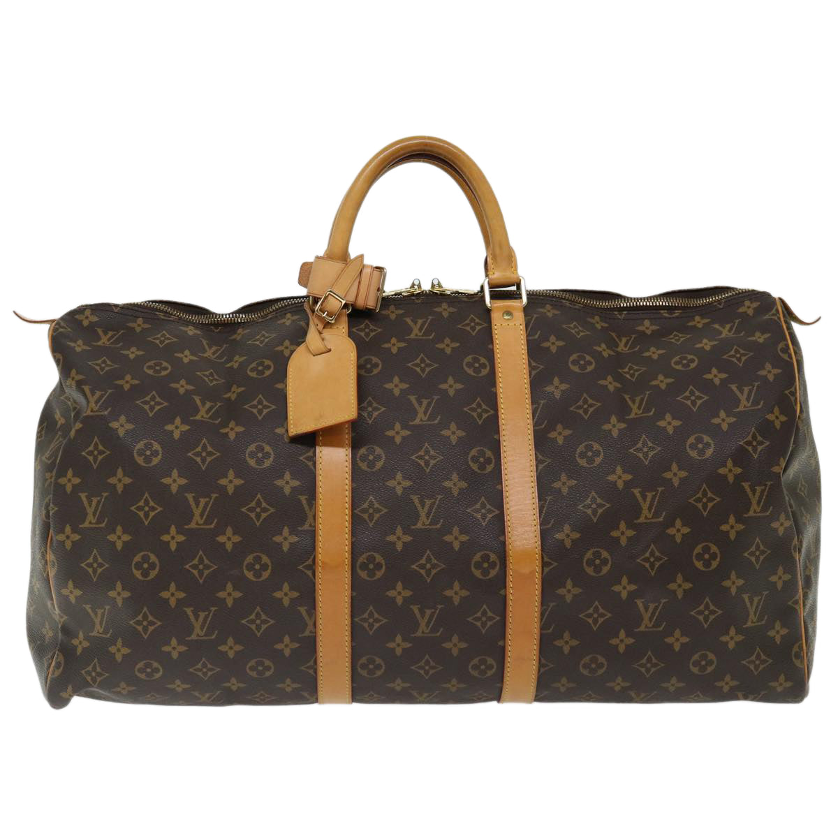LOUIS VUITTON Monogram Keepall 55 Boston Bag M41424 LV yk11575