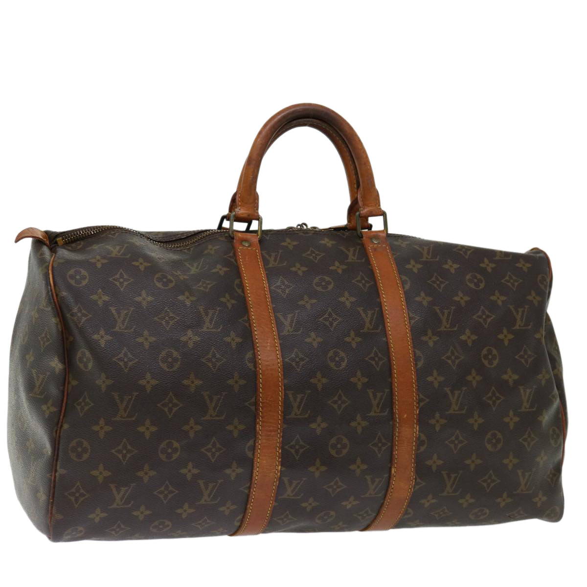 LOUIS VUITTON Monogram Keepall 50 Boston Bag M41426 LV yk11576