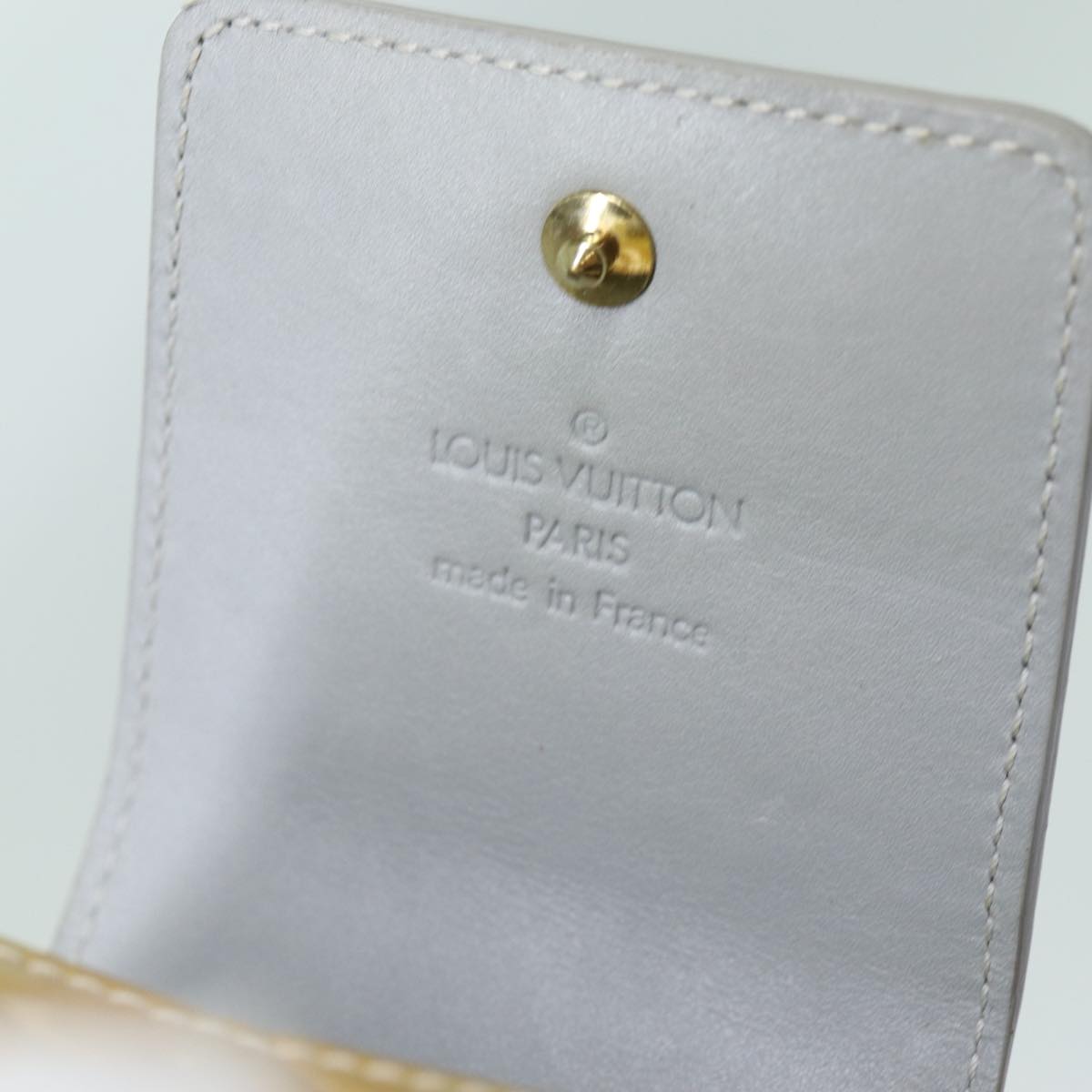 LOUIS VUITTON Monogram Vernis Green Cigarette Case Gris M91050 LV yk11583