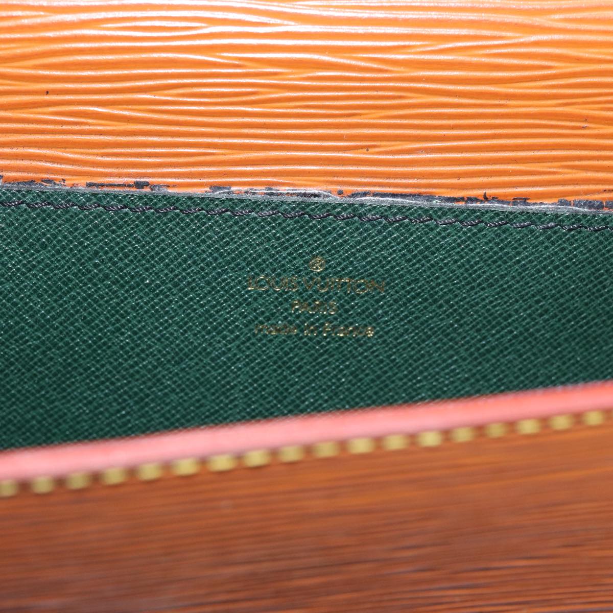 LOUIS VUITTON Epi Porte Documents Bandouliere Brown M54468 LV yk11593
