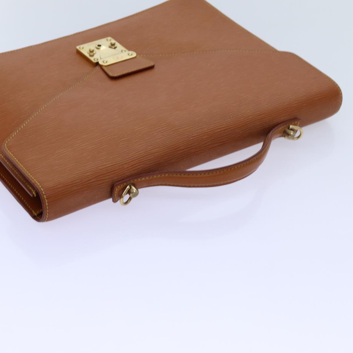 LOUIS VUITTON Epi Porte Documents Bandouliere Brown M54468 LV yk11593