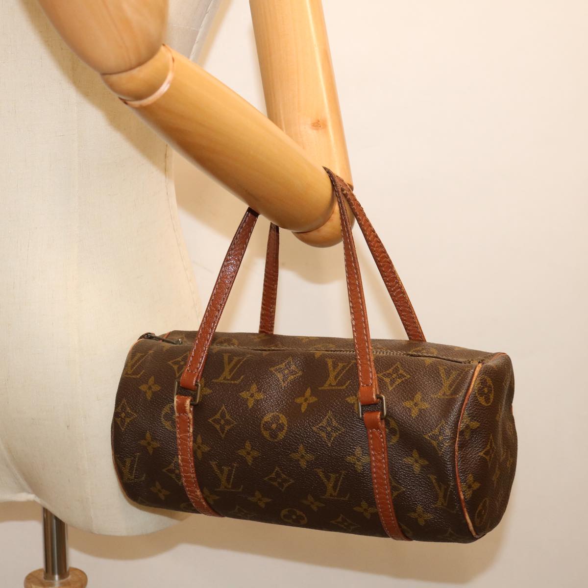 LOUIS VUITTON Monogram Papillon 26 Hand Bag M51386 LV yk11605