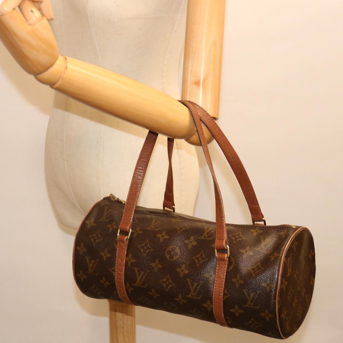LOUIS VUITTON Monogram Papillon 30 Hand Bag M51385 LV yk11609
