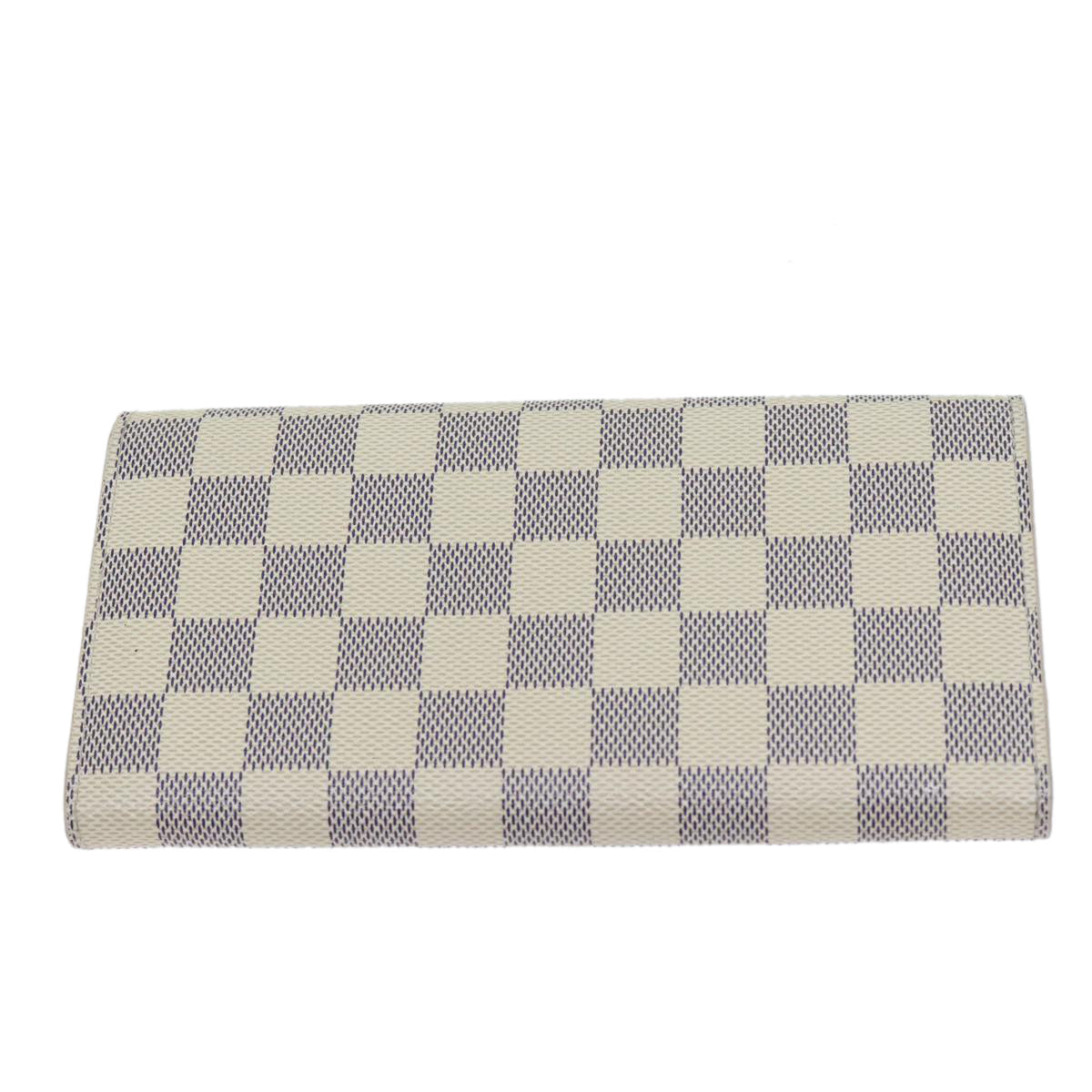 LOUIS VUITTON Damier Azur Portefeuille Sarah Long Wallet N63208 LV yk11622