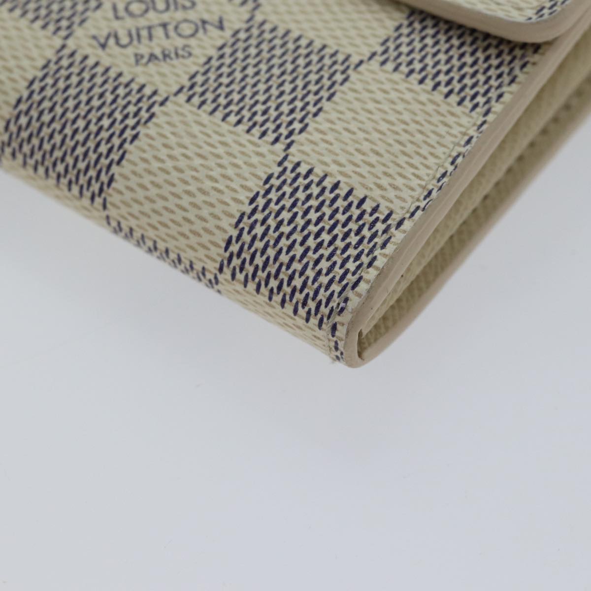 LOUIS VUITTON Damier Azur Portefeuille Sarah Long Wallet N63208 LV yk11622