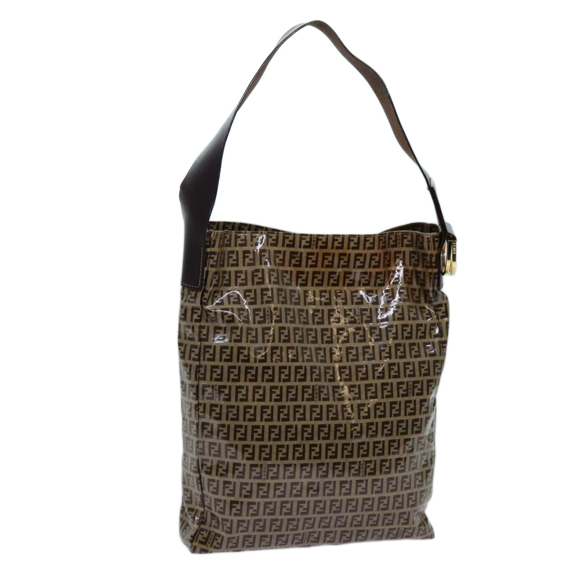 Luxury FendiZucchino Canvas Shoulder Bag Beigeyk11646