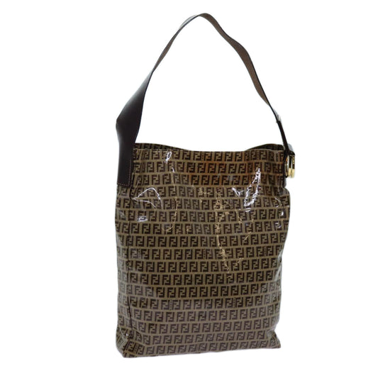 Luxury FendiZucchino Canvas Shoulder Bag Beigeyk11646