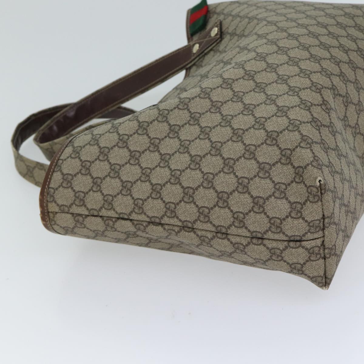 Luxury Gucci Trending 2025 GG Supreme Web Sherry Line Tote Bag PVC Red Beige 211134  11698