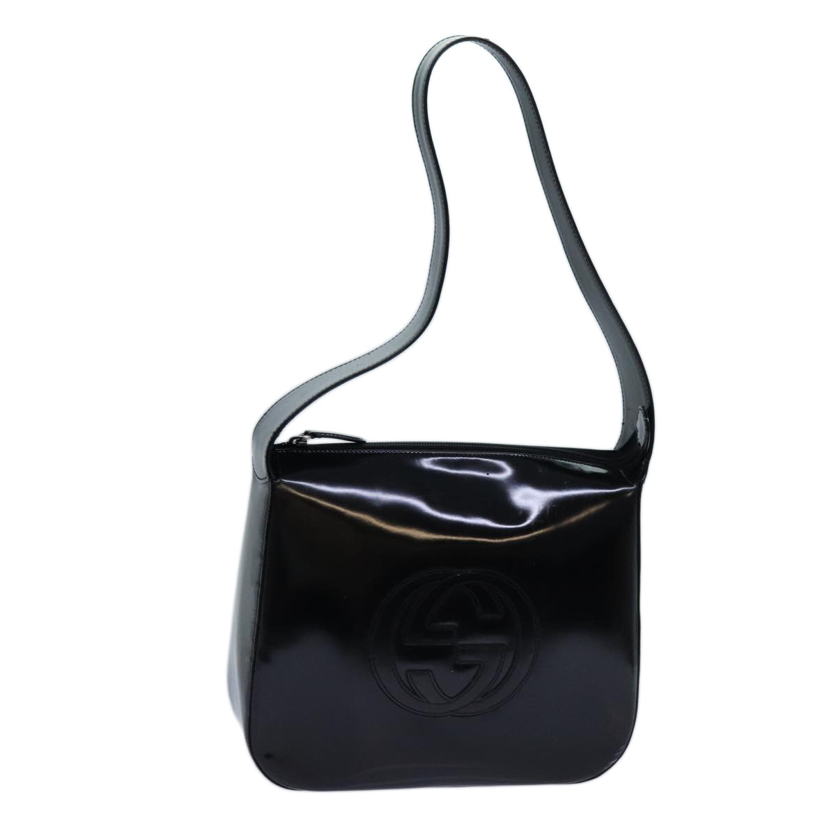 Luxury Gucci Trending 2025 Interlocking Shoulder Bag Enamel Black  11730