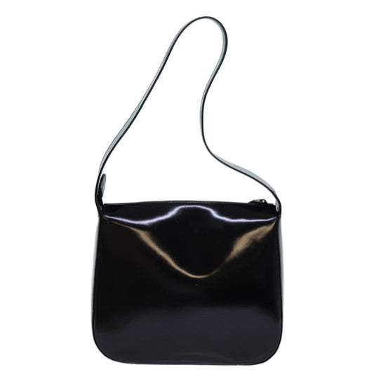 Luxury Gucci Trending 2025 Interlocking Shoulder Bag Enamel Black  11730