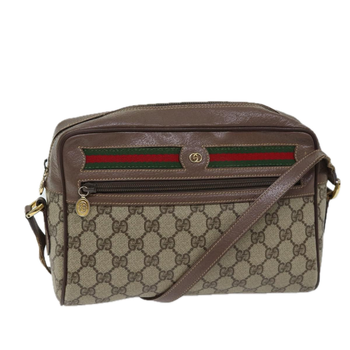 Luxury Gucci Trending 2025 GG Canvas Web Sherry Line Shoulder Bag PVC Beige Green Red  11769