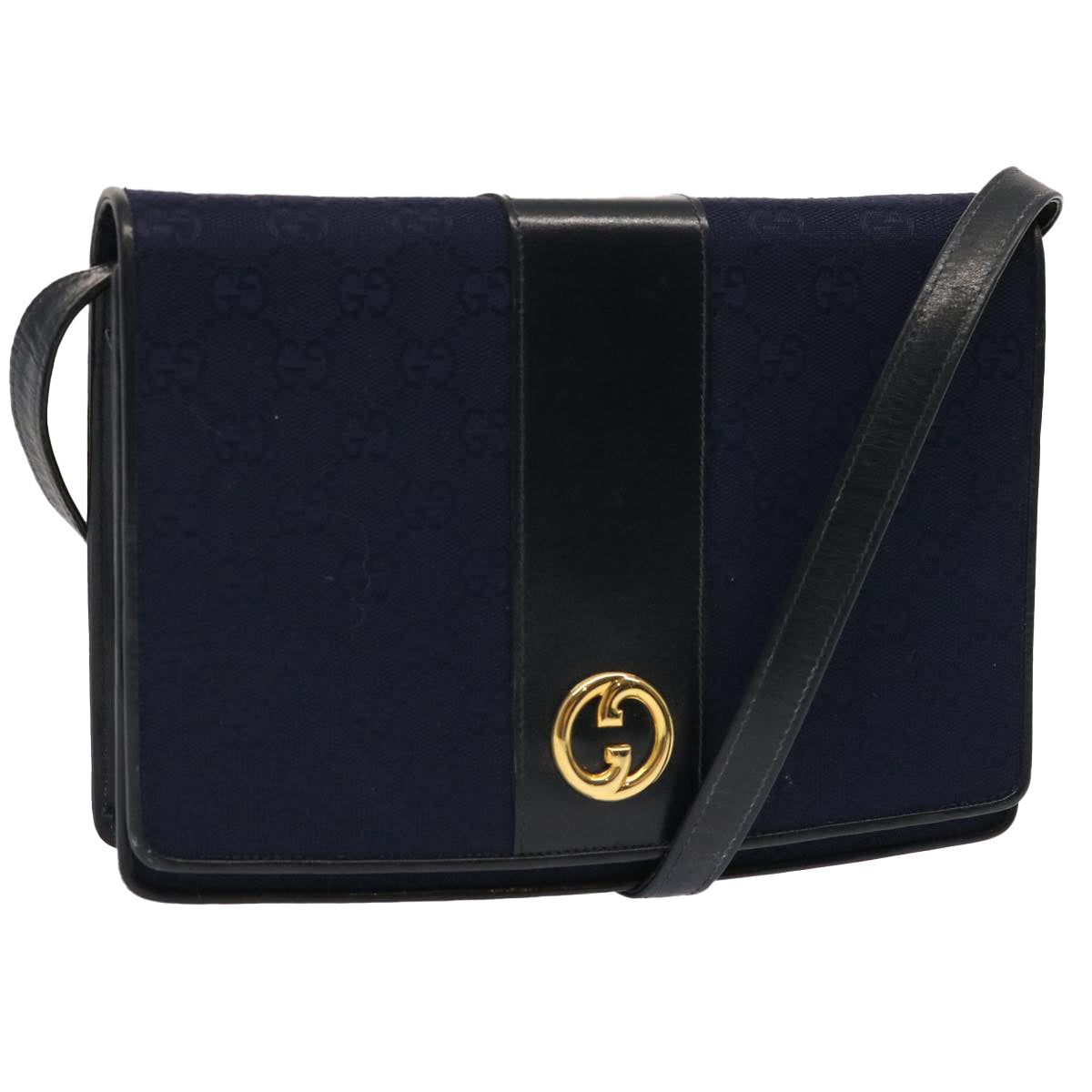 Luxury Gucci Trending 2025 GG Canvas Shoulder Bag Navy Black  11772