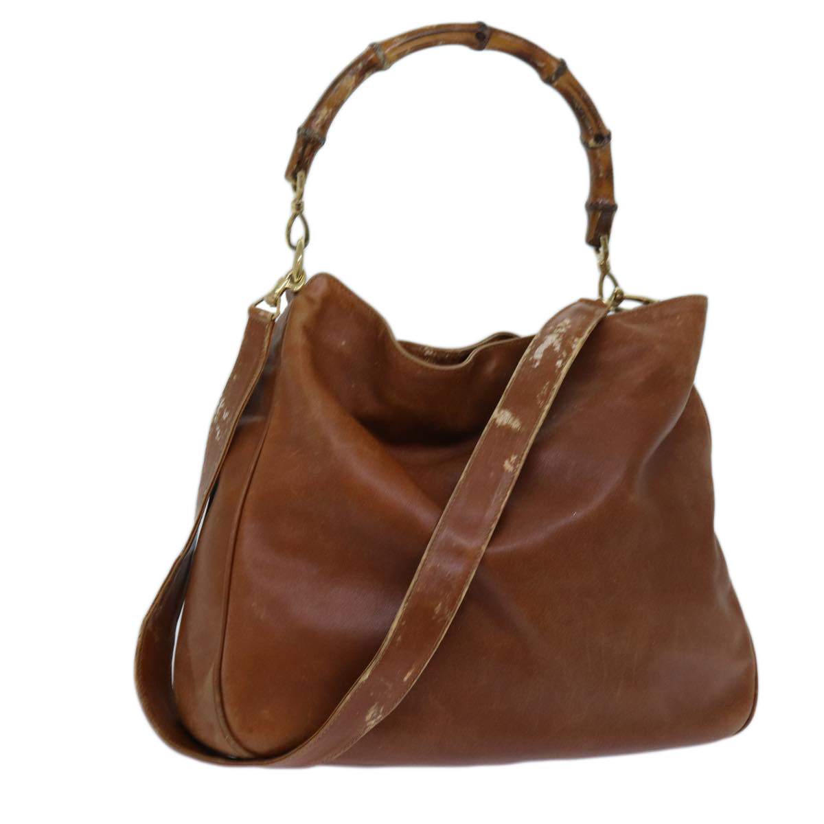 Luxury Gucci Trending 2025 Bamboo Hand Bag Leather 2way Brown 001 1781 1577  11811