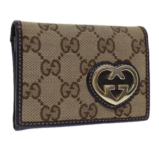 Luxury Gucci Trending 2025 GG Canvas Card Case Beige 245730  11841