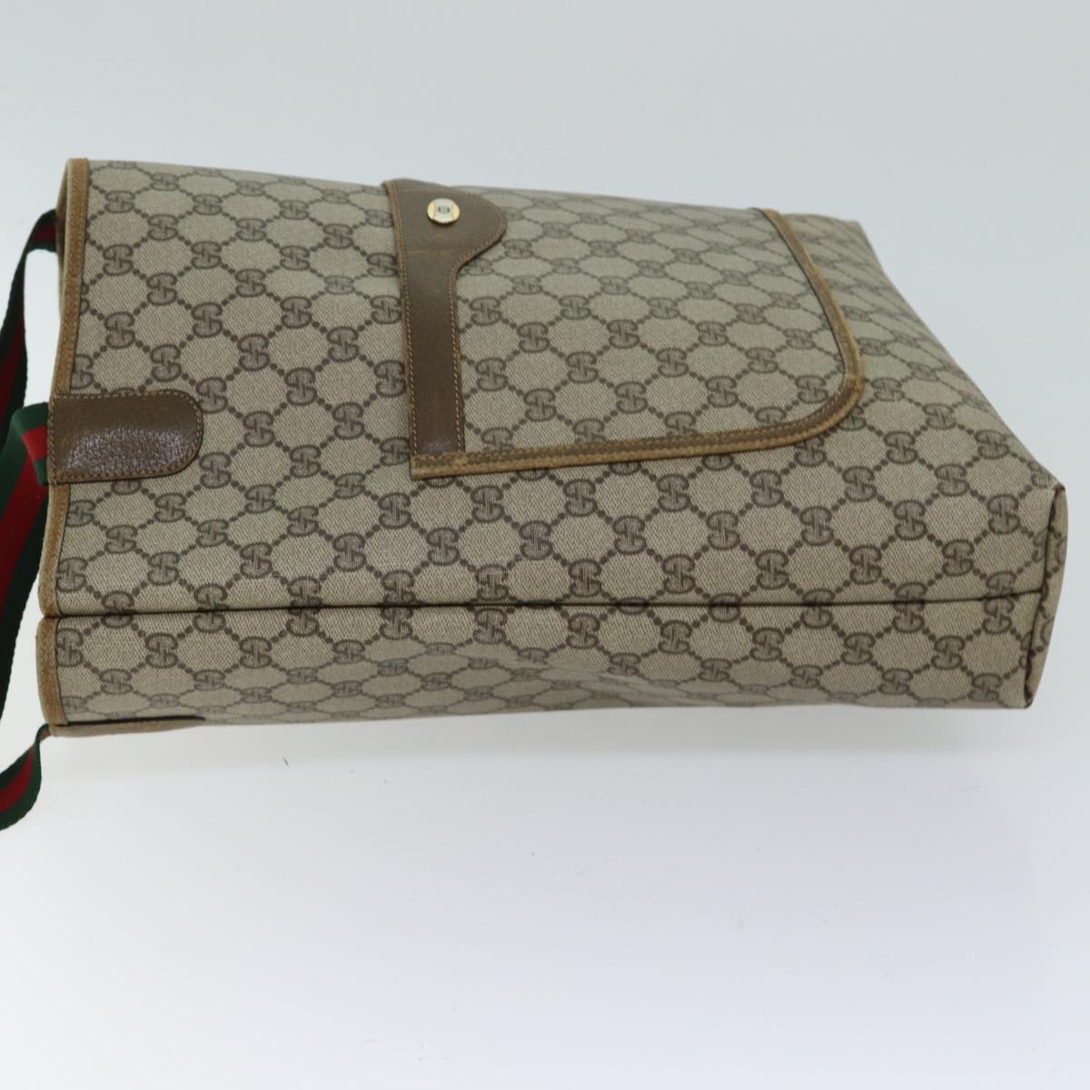 Luxury Gucci Trending 2025 GG Supreme Web Sherry Line Tote Bag PVC Beige Red 39 02 003  11871