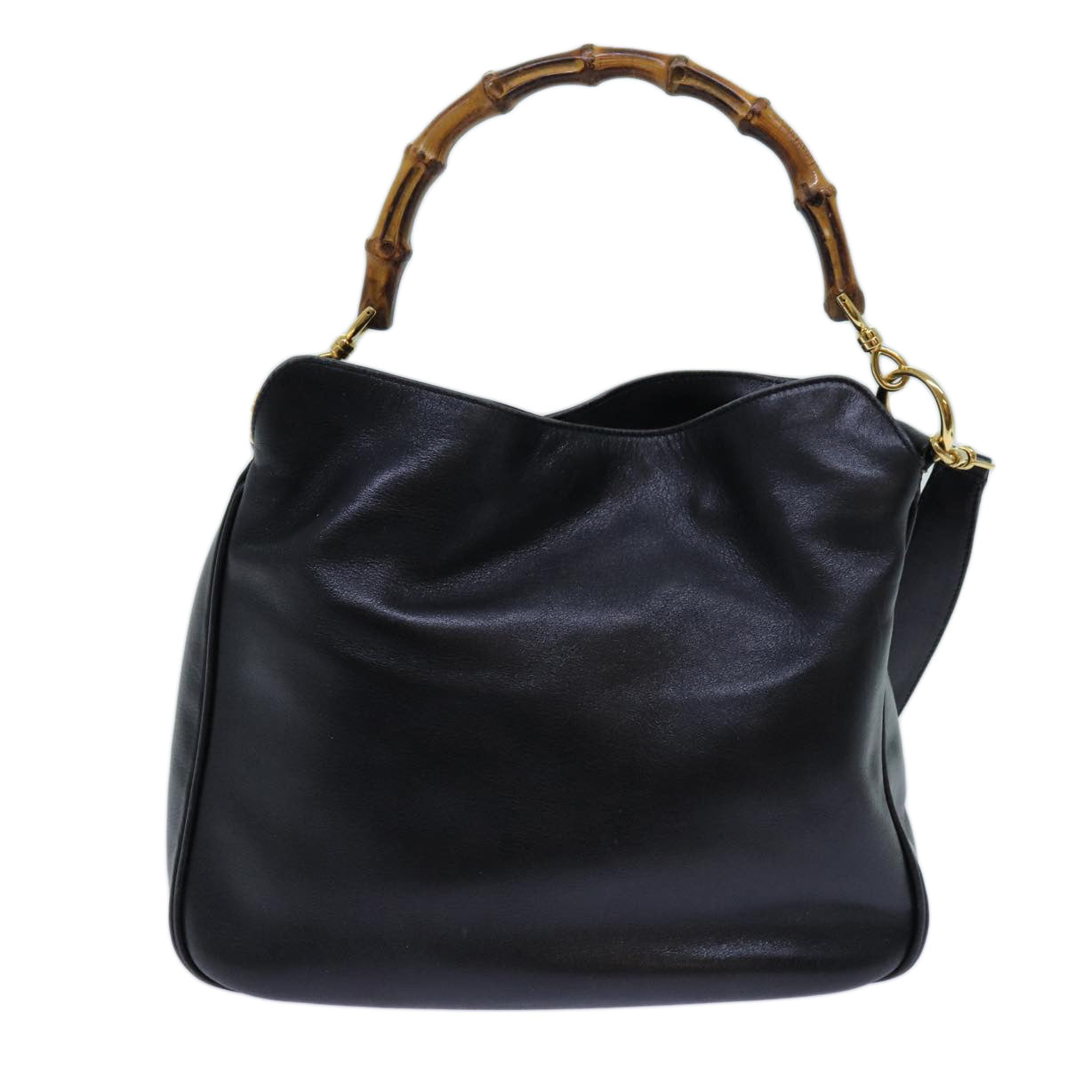 Luxury Gucci Trending 2025 Bamboo Hand Bag Leather 2way Black 001 2113 1638  11916