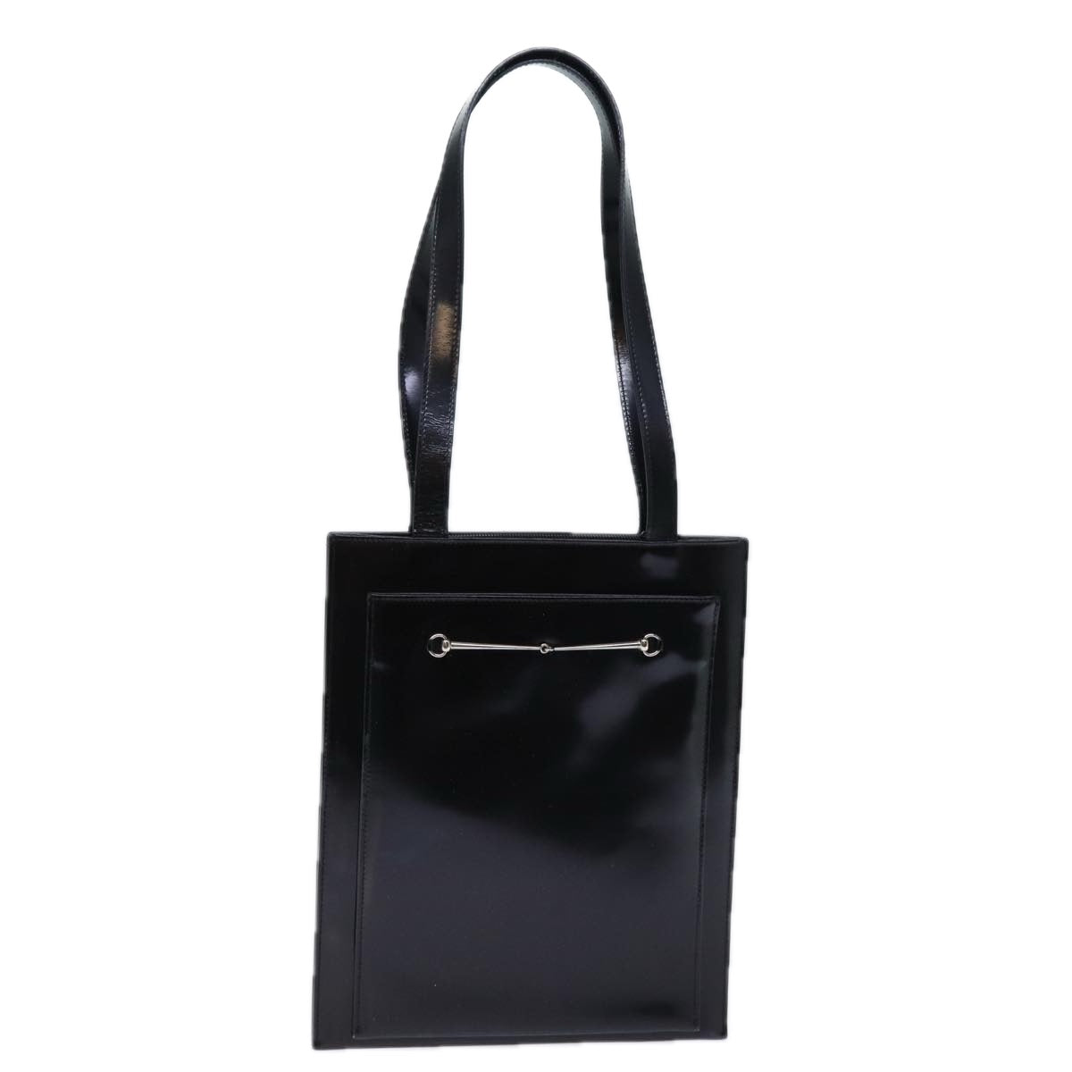 Luxury Gucci Trending 2025 Horsebit Shoulder Bag Enamel Black  11952