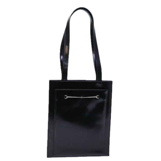 Luxury Gucci Trending 2025 Horsebit Shoulder Bag Enamel Black  11952