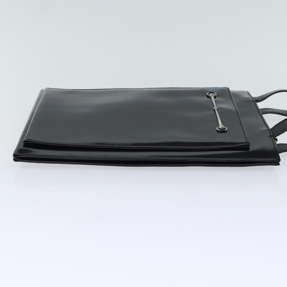 Luxury Gucci Trending 2025 Horsebit Shoulder Bag Enamel Black  11952