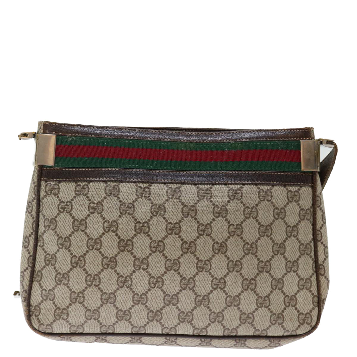 Luxury Gucci Trending 2025 GG Supreme Web Sherry Line Shoulder Bag PVC Beige Red Green  11953