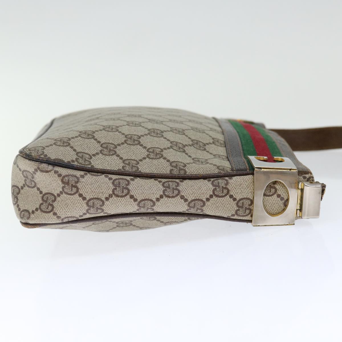 Luxury Gucci Trending 2025 GG Supreme Web Sherry Line Shoulder Bag PVC Beige Red Green  11953