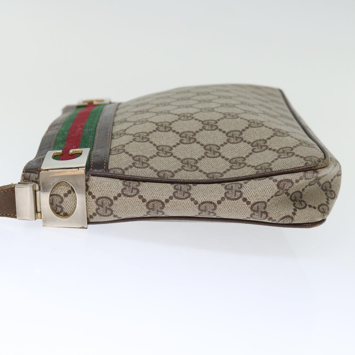 Luxury Gucci Trending 2025 GG Supreme Web Sherry Line Shoulder Bag PVC Beige Red Green  11953