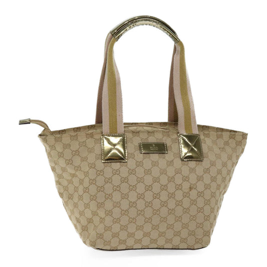 Luxury Gucci Trending 2025 GG Canvas Sherry Line Tote Bag Beige Pink gold 131230  11959