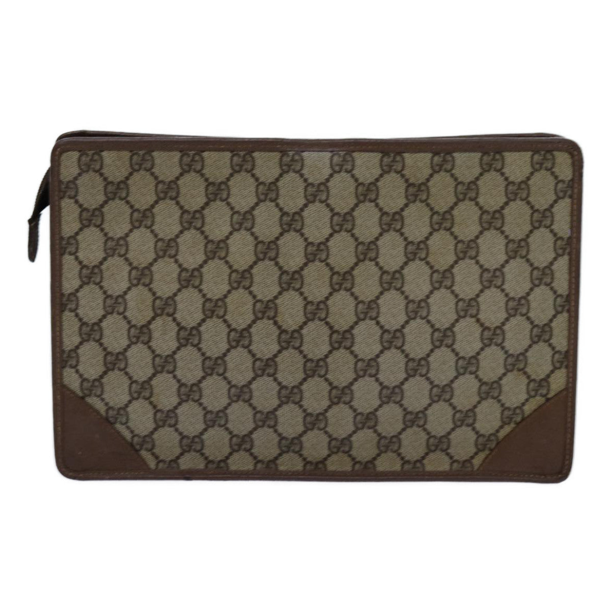Luxury Gucci Trending 2025 GG Supreme Web Sherry Line Clutch Bag Beige 014 123 6053  11962