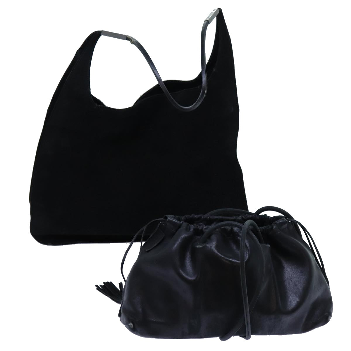 Luxury Gucci Trending 2025 Shoulder Bag Suede Leather 2Set Black  12004