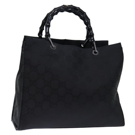 Luxury Gucci Trending 2025 Bamboo GG Canvas Hand Bag Nylon Black 002 1010  12012
