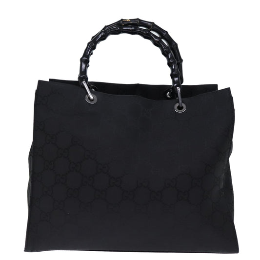 Luxury Gucci Trending 2025 Bamboo GG Canvas Hand Bag Nylon Black 002 1010  12012