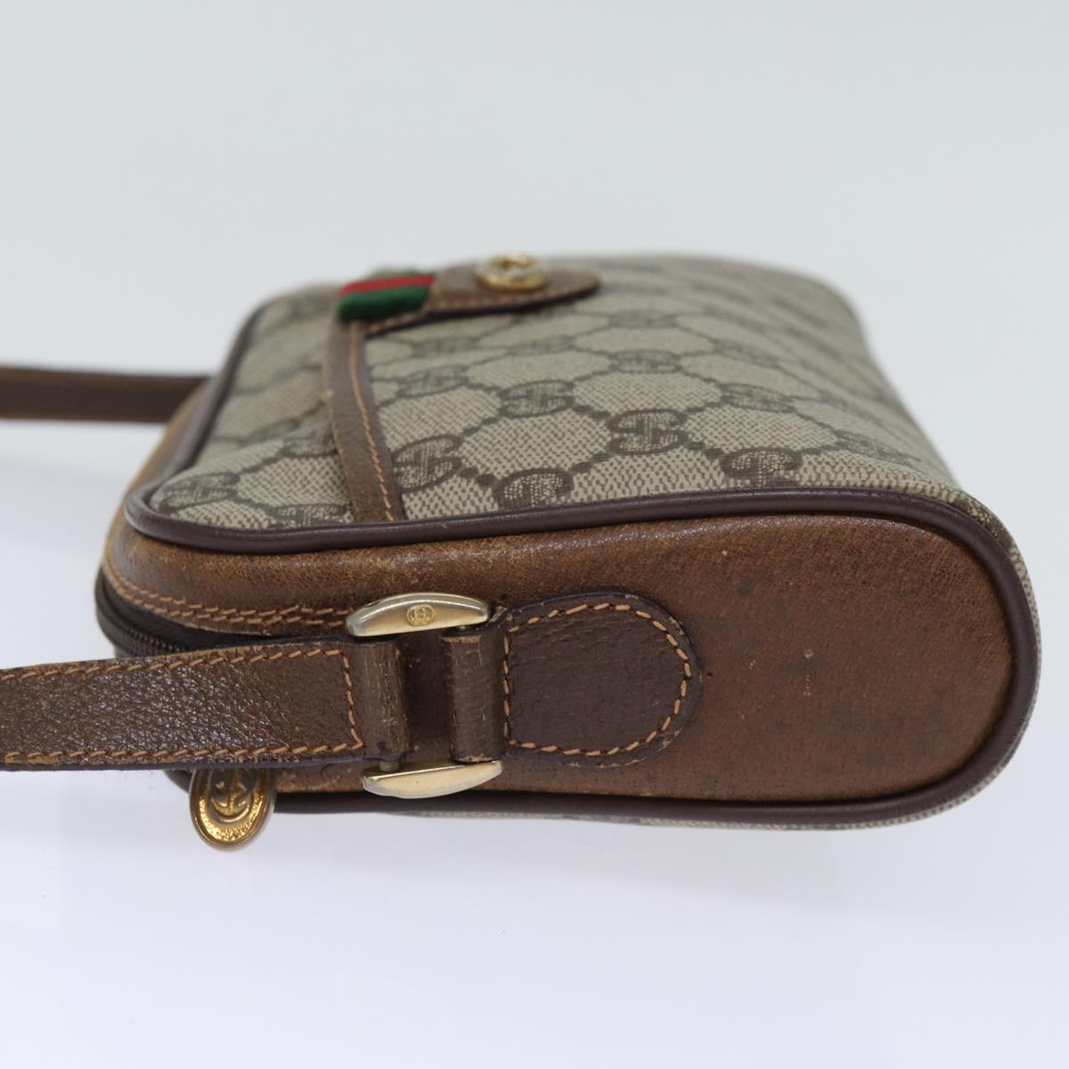 Luxury Gucci Trending 2025 GG Supreme Web Sherry Line Shoulder Bag PVC Beige 156 02 089  12027