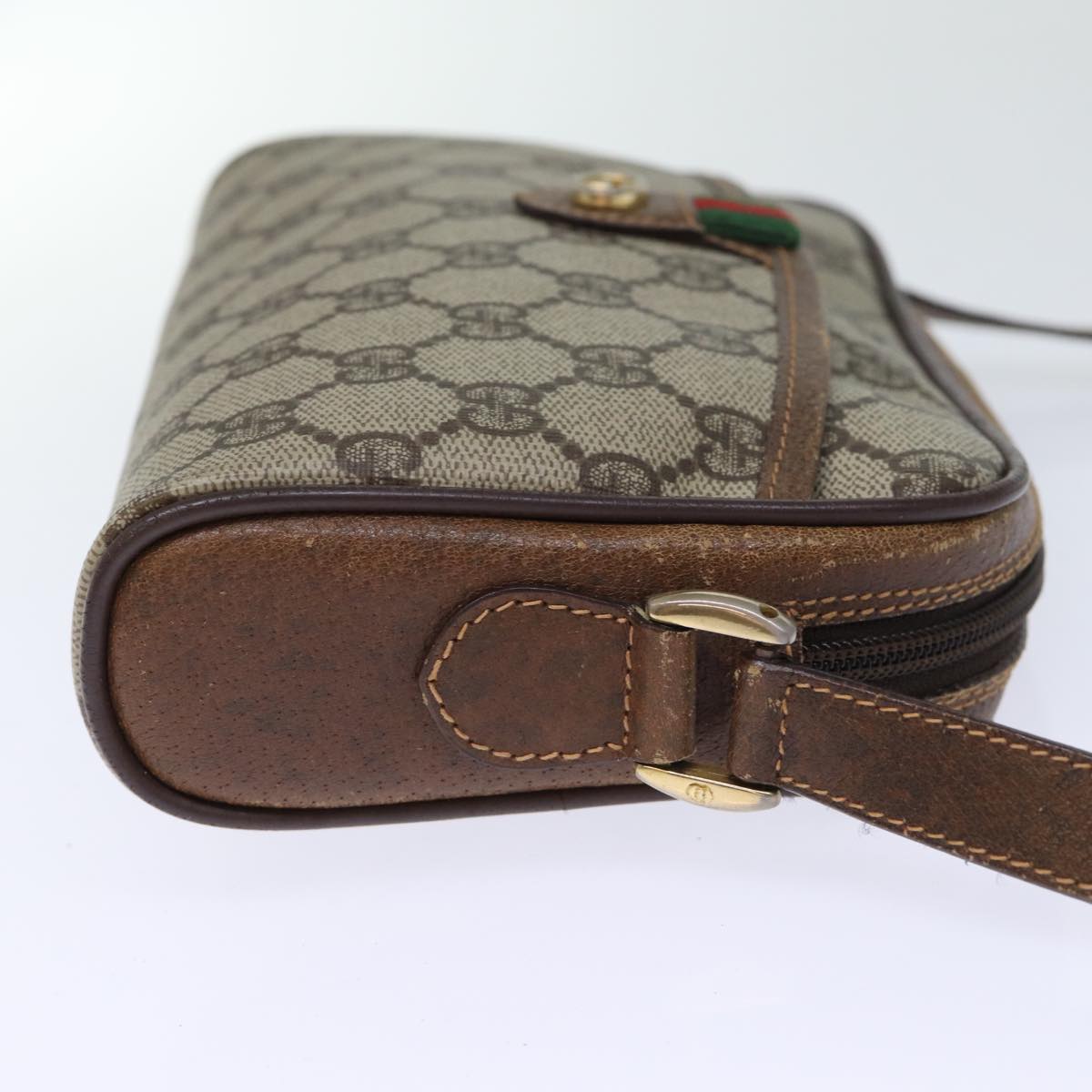Luxury Gucci Trending 2025 GG Supreme Web Sherry Line Shoulder Bag PVC Beige 156 02 089  12027