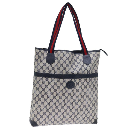 Luxury Gucci Trending 2025 GG Supreme Sherry Line Tote Bag PVC Navy Red  12029