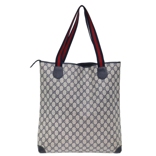 Luxury Gucci Trending 2025 GG Supreme Sherry Line Tote Bag PVC Navy Red  12029