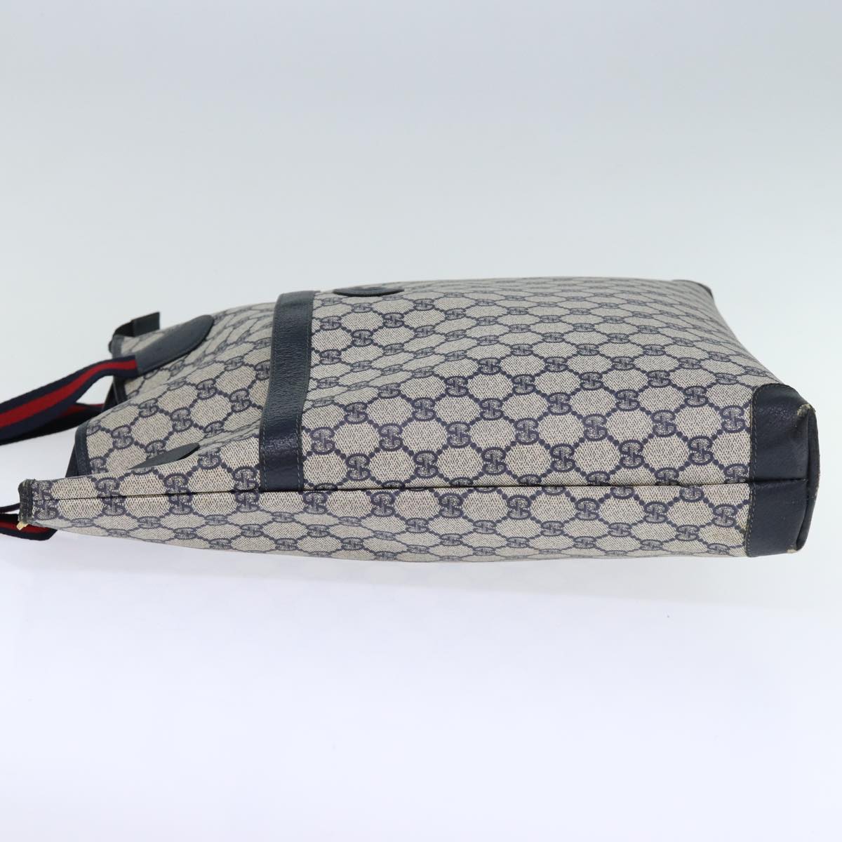 Luxury Gucci Trending 2025 GG Supreme Sherry Line Tote Bag PVC Navy Red  12029
