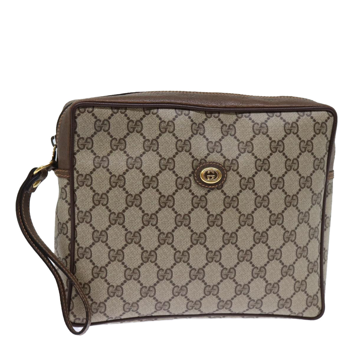 Luxury Gucci Trending 2025 GG Supreme Clutch Bag PVC Beige 156 01 053  12050