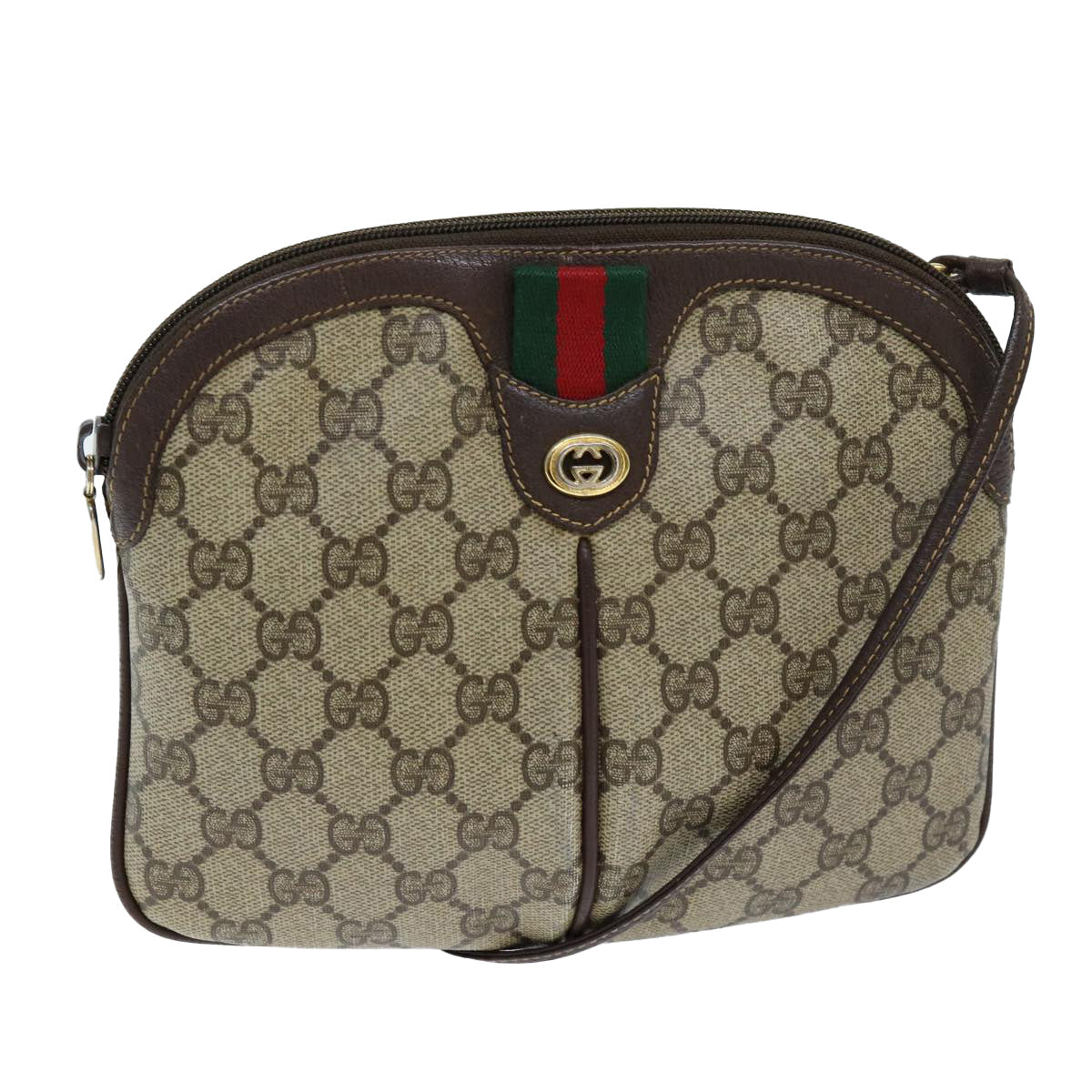 Luxury Gucci Trending 2025 GG Supreme Web Sherry Line Shoulder Bag PVC Beige 904 02 047  12073