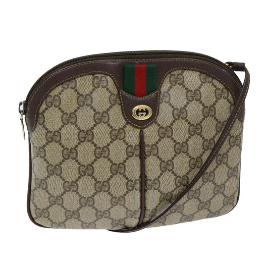 Luxury Gucci Trending 2025 GG Supreme Web Sherry Line Shoulder Bag PVC Beige 904 02 047  12073