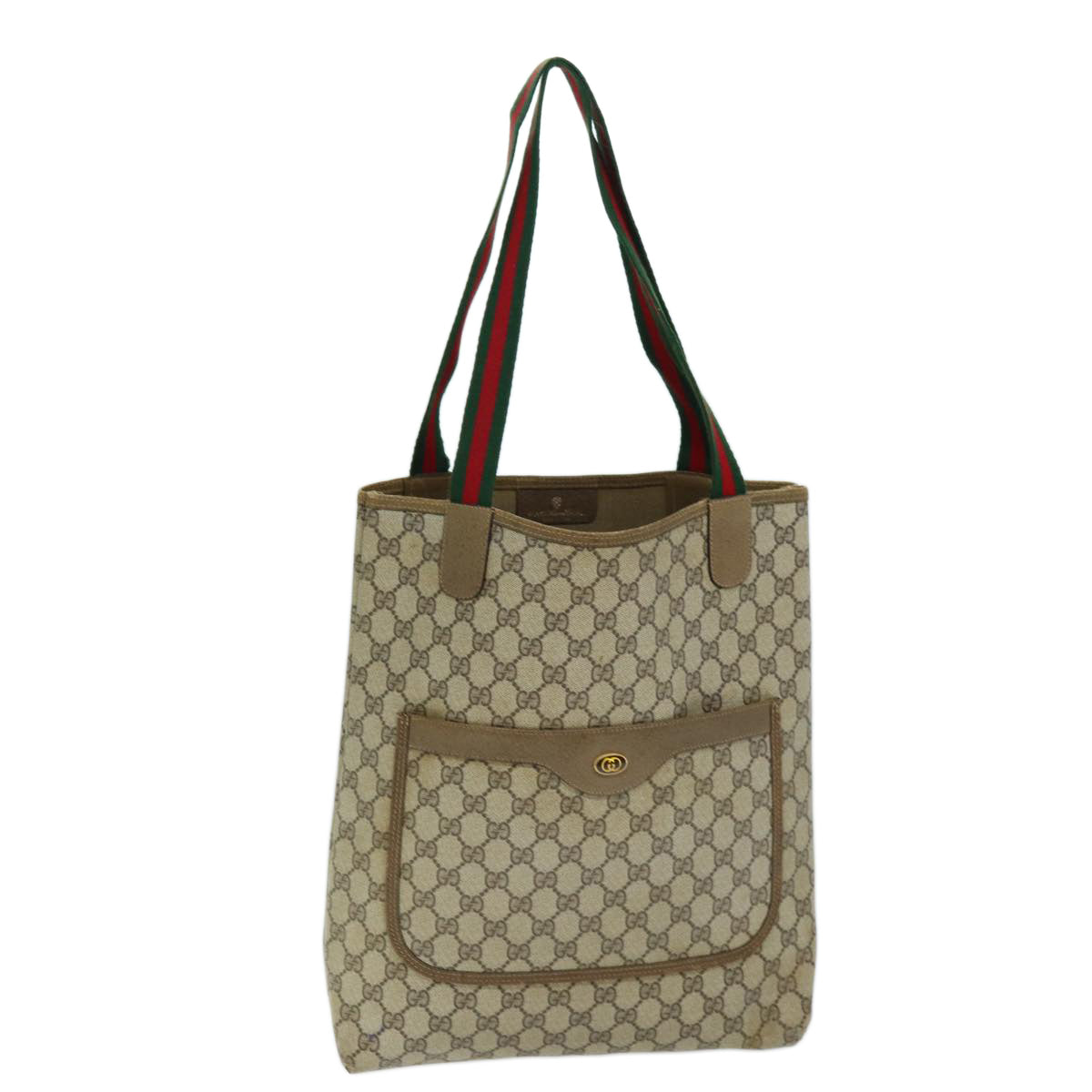 Luxury Gucci Trending 2025 GG Supreme Web Sherry Line Tote Bag Beige Red Green 39 02 003  12080