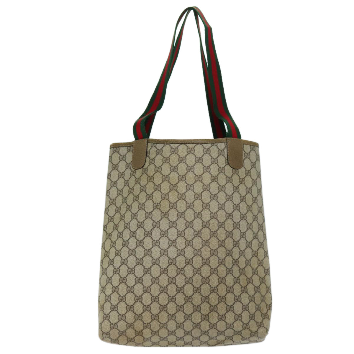 Luxury Gucci Trending 2025 GG Supreme Web Sherry Line Tote Bag Beige Red Green 39 02 003  12080