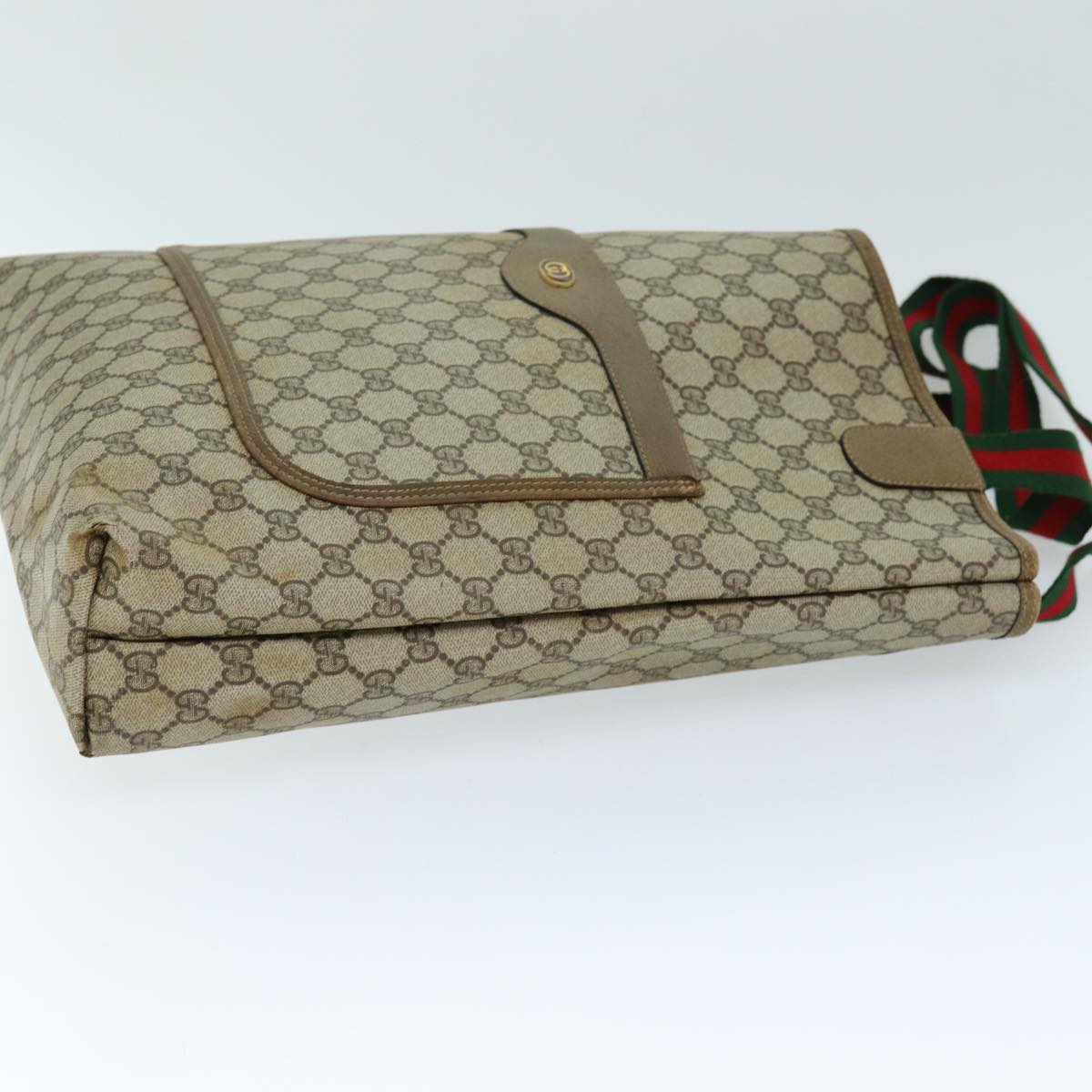 Luxury Gucci Trending 2025 GG Supreme Web Sherry Line Tote Bag Beige Red Green 39 02 003  12080