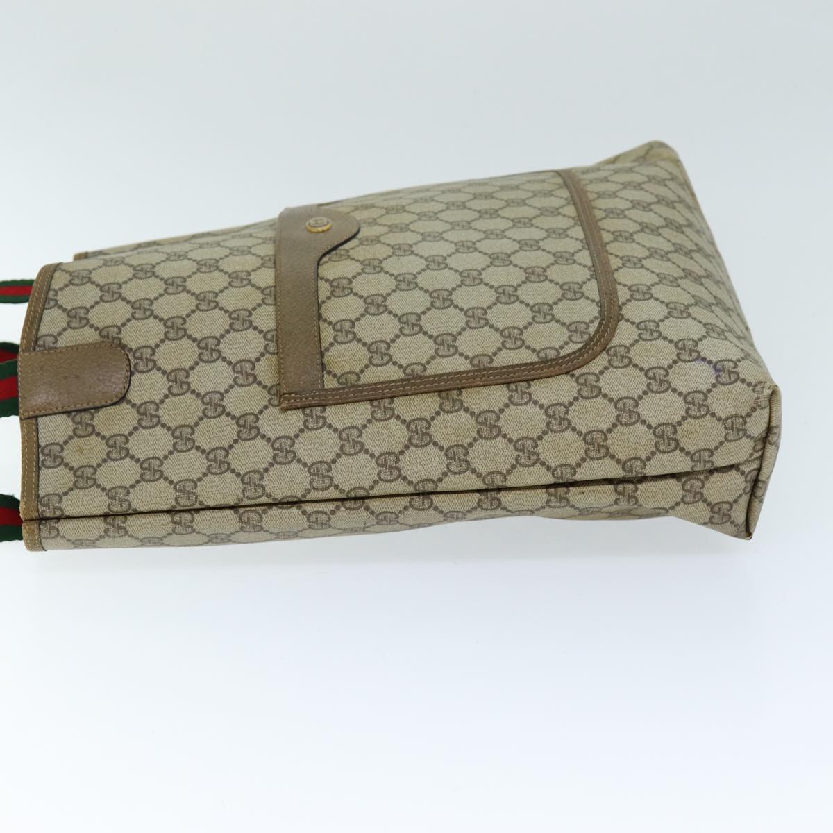 Luxury Gucci Trending 2025 GG Supreme Web Sherry Line Tote Bag Beige Red Green 39 02 003  12080