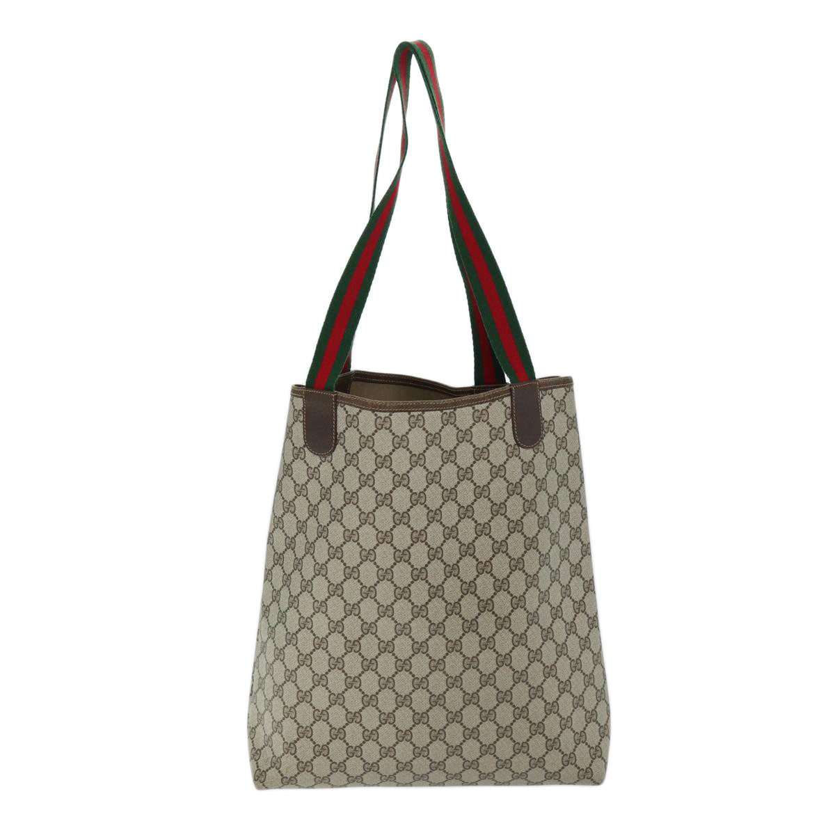 Luxury Gucci Trending 2025 GG Supreme Web Sherry Line Tote Bag Beige Red Green 40 02 003  12095