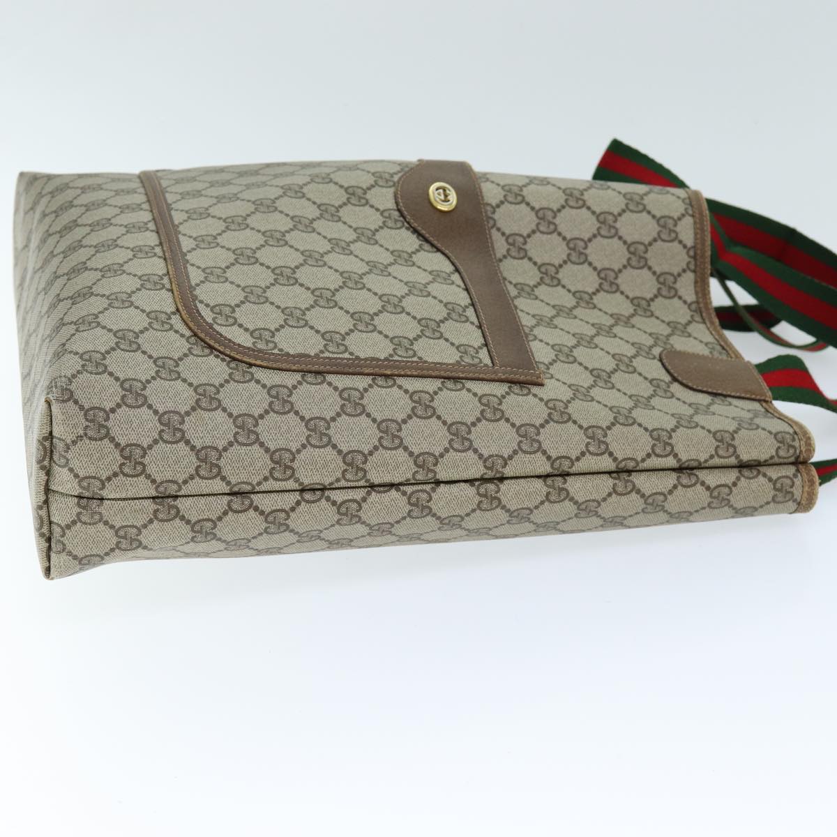 Luxury Gucci Trending 2025 GG Supreme Web Sherry Line Tote Bag Beige Red Green 40 02 003  12106
