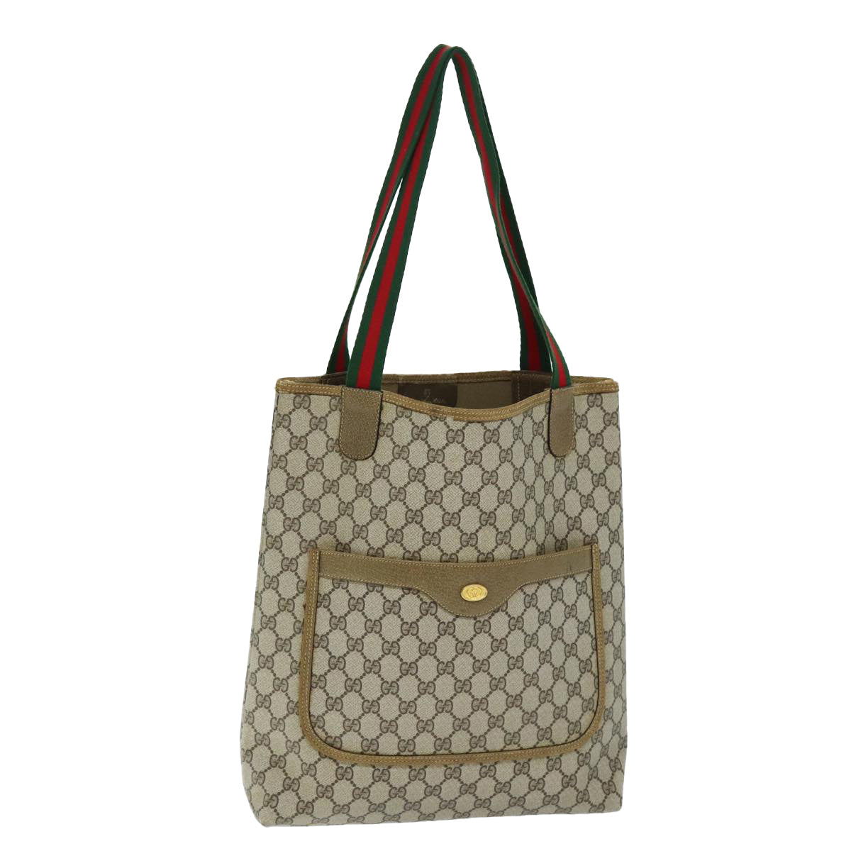 Luxury Gucci Trending 2025 GG Supreme Web Sherry Line Tote Bag Beige Red Green 39 02 003  12120