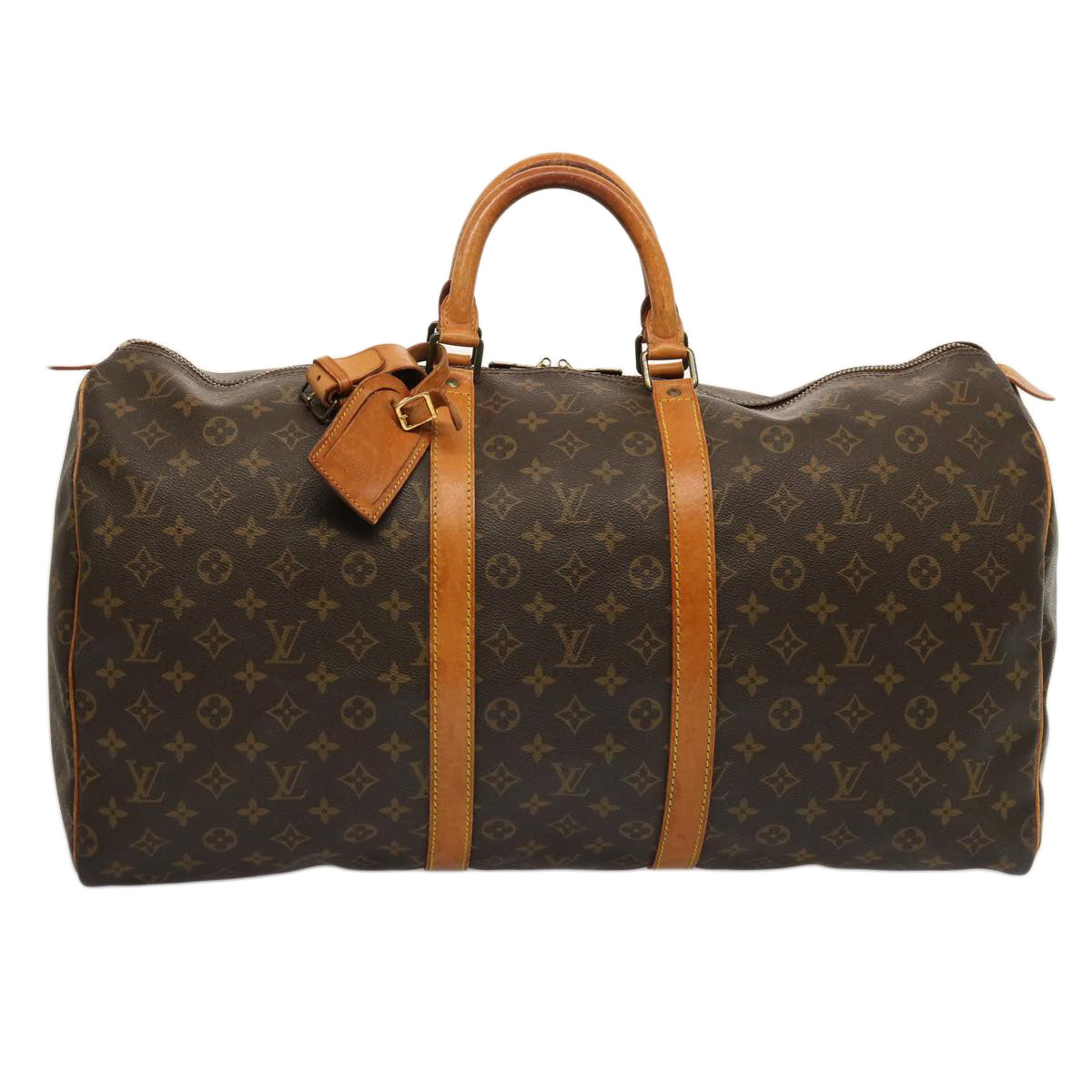 LOUIS VUITTON Monogram Keepall 55 Boston Bag M41424 LV yk12272