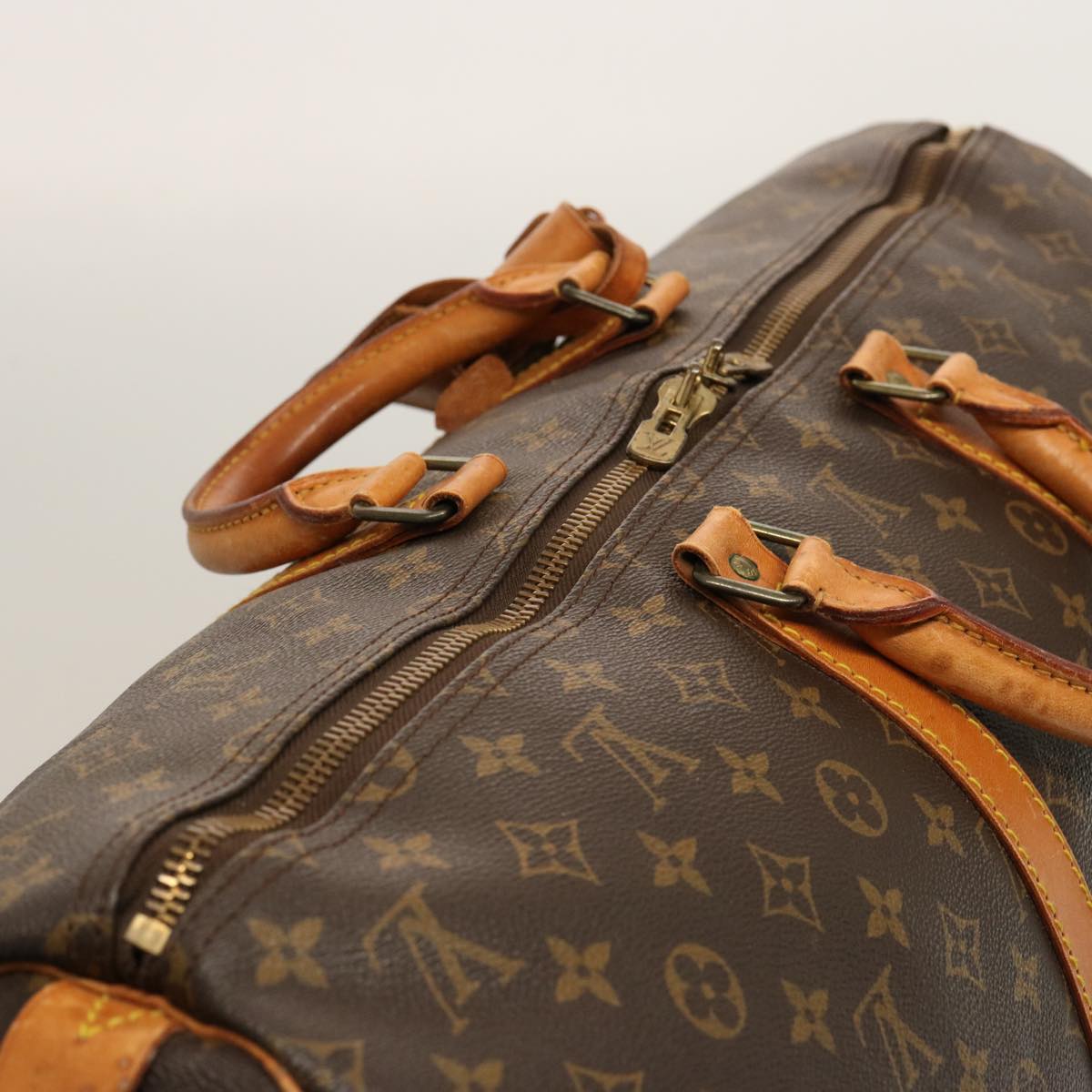 LOUIS VUITTON Monogram Keepall 55 Boston Bag M41424 LV yk12272
