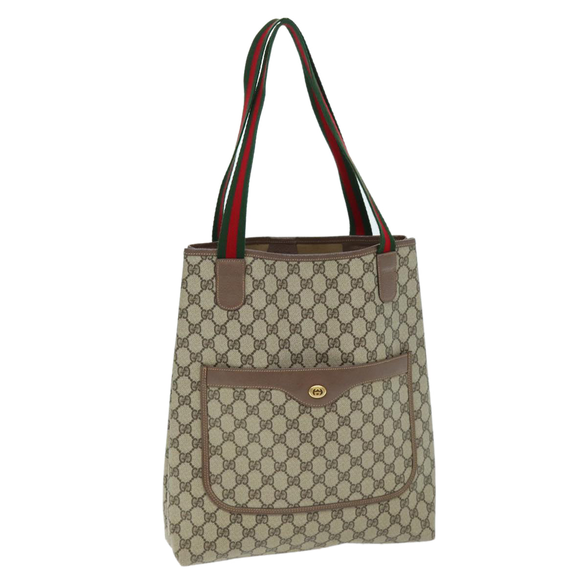 Luxury Gucci Trending 2025 GG Supreme Web Sherry Line Tote Bag PVC Beige Red 002 58 6487  12337